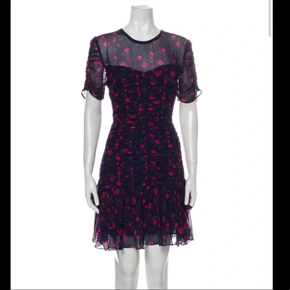 strapless open back dress Heavenly Drift Floral Mini Dress Pink